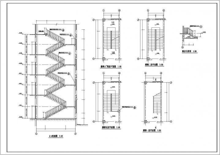 楼梯、电梯、卫生间装修设计大样节点详图