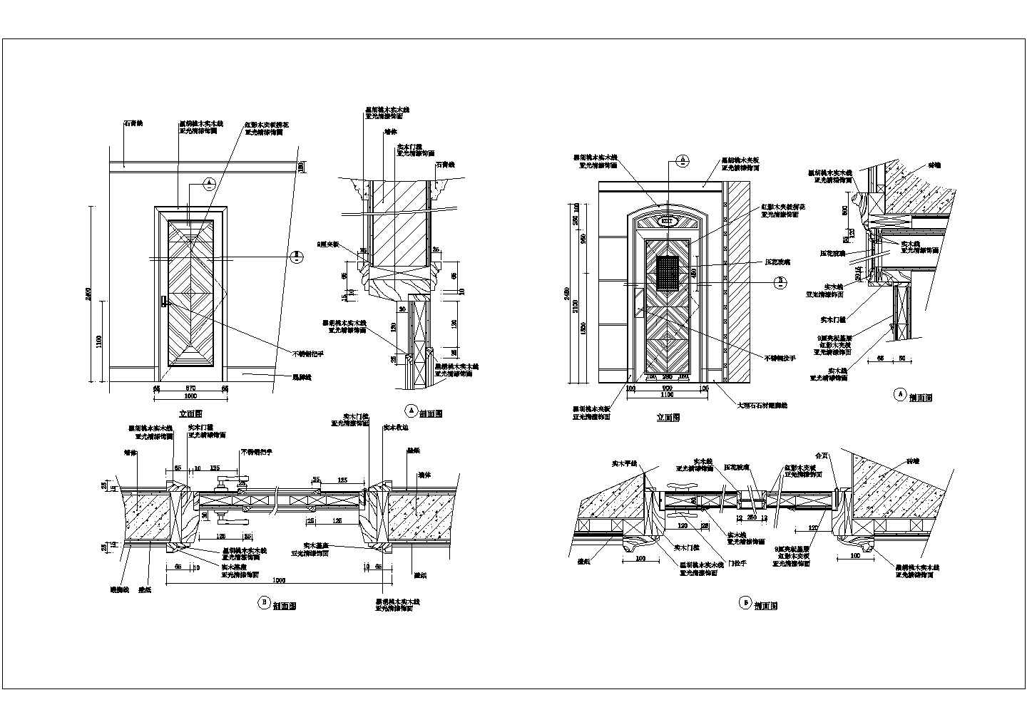 各种门设计CAD节点详图-图一
