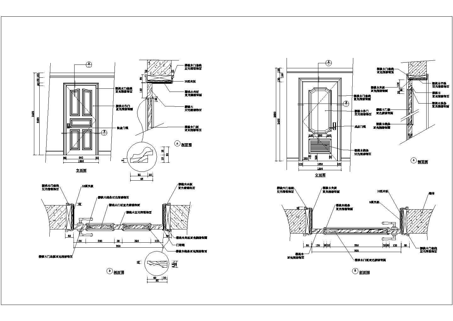 各种门设计CAD节点详图-图二