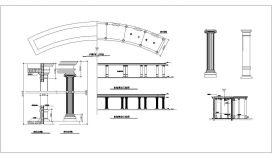 某地欧式风格柱廊设计CAD节点详图