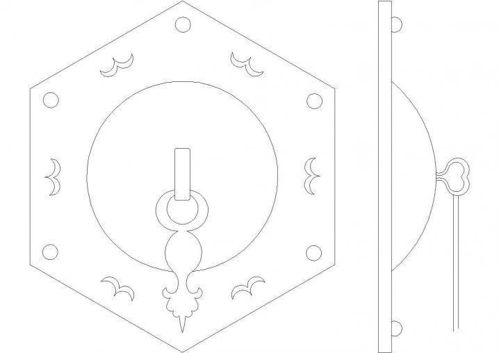 多种中式门锁设计CAD节点详图