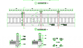 仿木栏杆标准段设计CAD节点详图