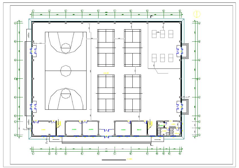 某市大众健身场馆施工CAD节点详图-图二