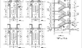 某建筑楼梯施工设计CAD节点详图