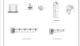 轻钢雨棚及楼梯扶手施工CAD节点详图
