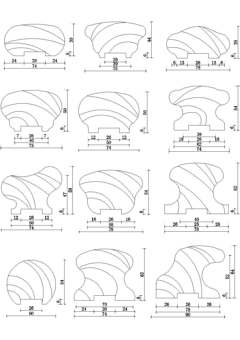 直径50钢管扶手设计CAD节点详图-图一