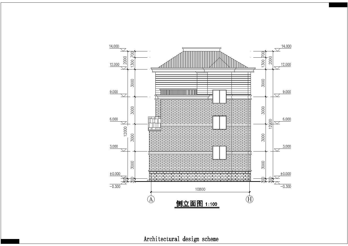 327平方米双联式别墅CAD节点详图-图二