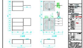 室内装修实用门柜CAD节点详图