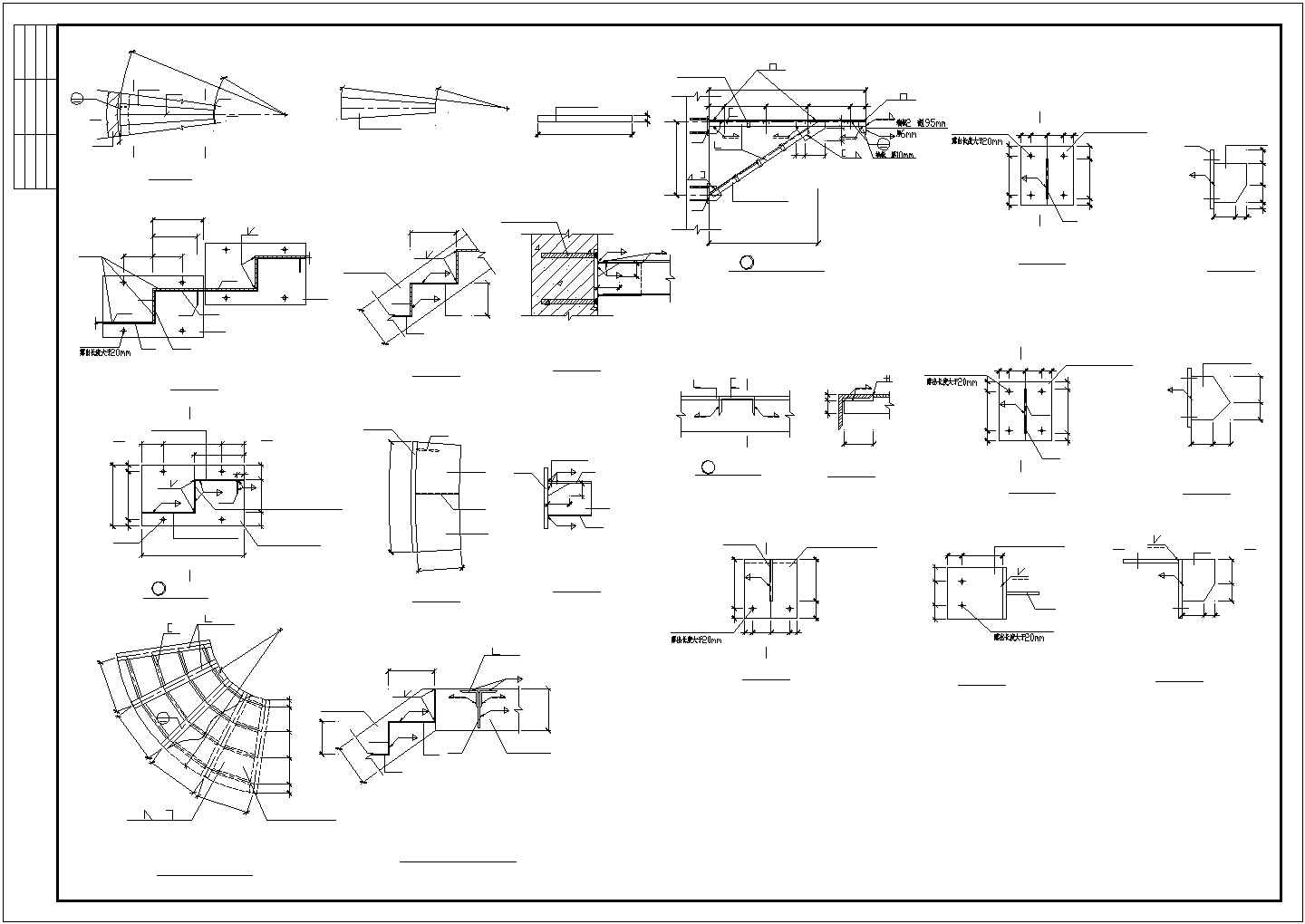 旋转楼梯具体做法CAD节点详图-图二