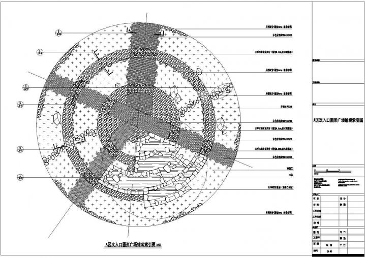 圆形广场跌水CAD节点详图