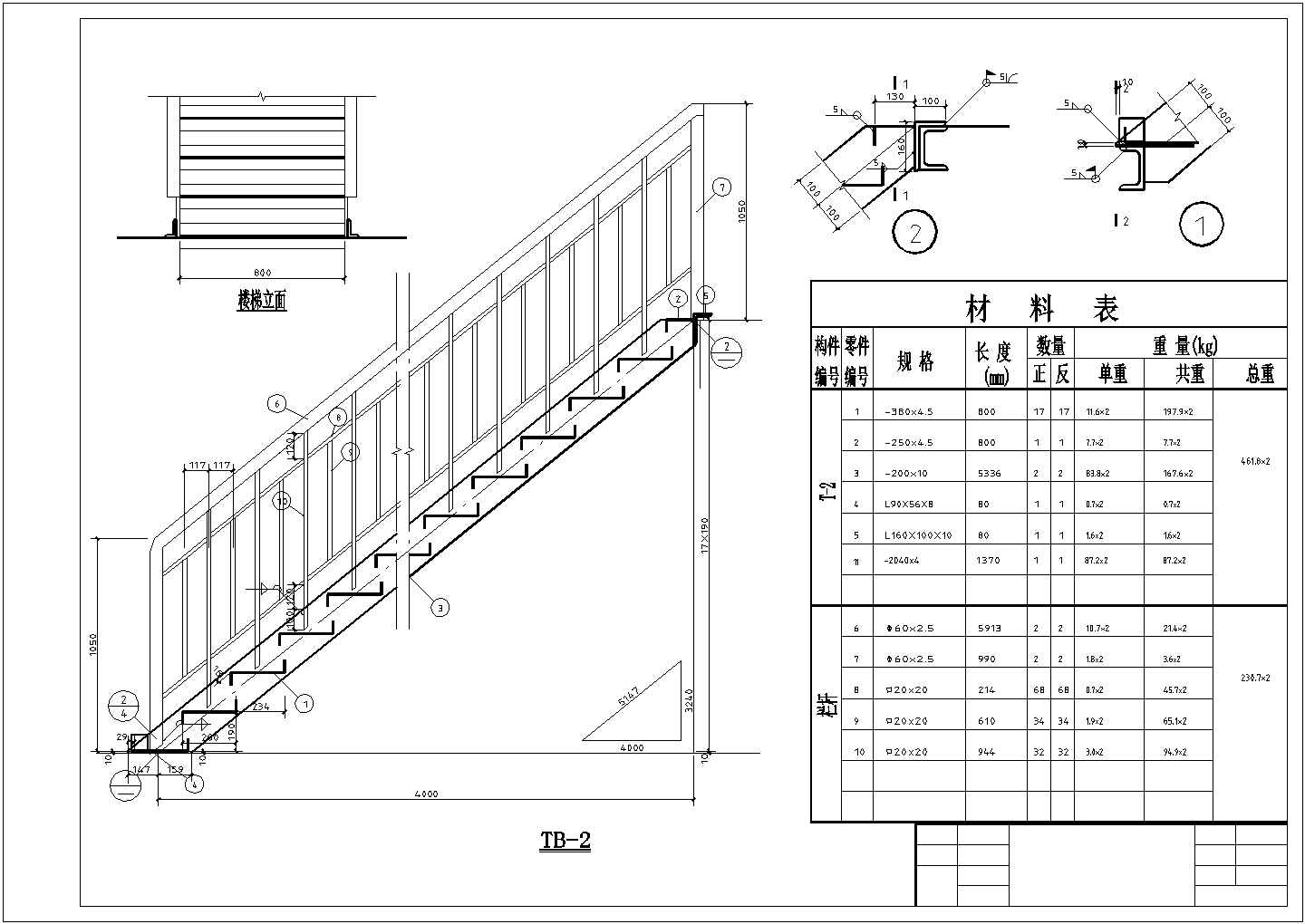 常见楼梯画法，楼梯扶手，踏板节点详图-室内CAD图块-筑龙室内设计论坛