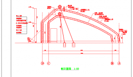 某地拱形温室大棚设计CAD节点详图