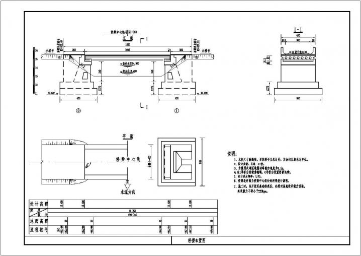 二级公路桥型布置CAD节点详图