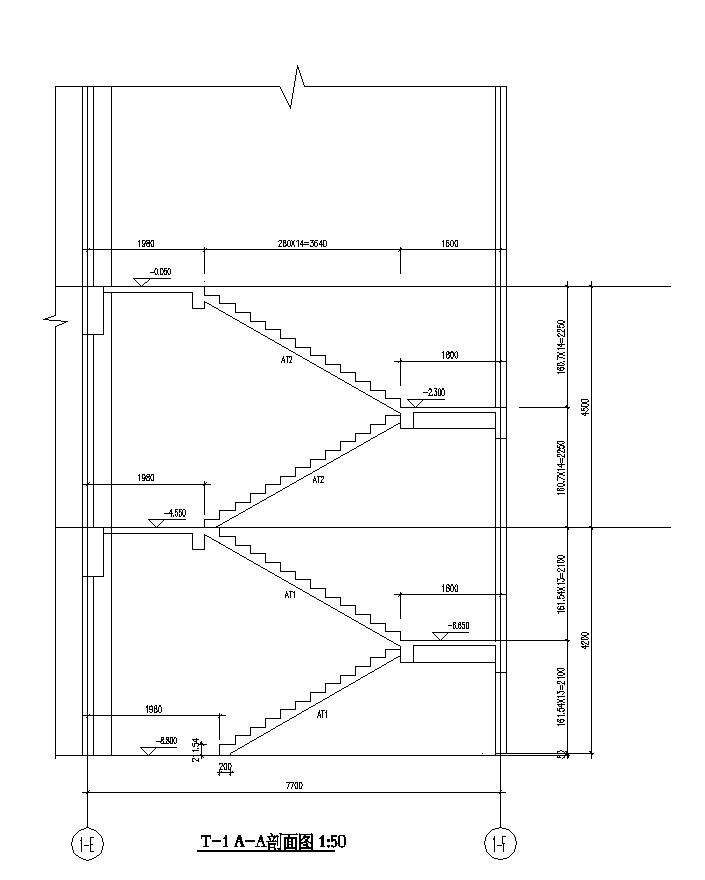 某酒店楼梯节点构造CAD详图-图一
