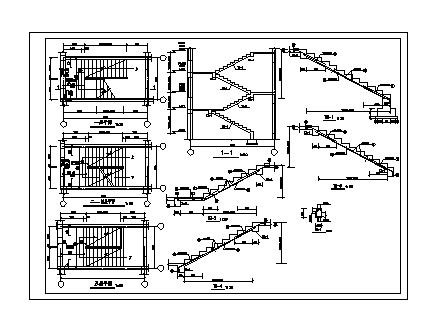 某楼梯配筋节点构造CAD详图-图二