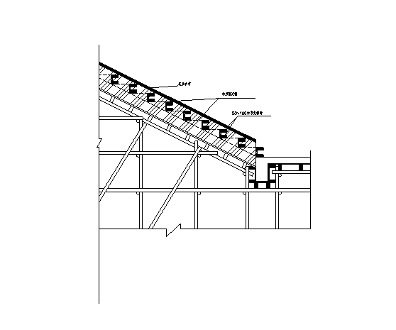 楼梯模板节点CAD图-图一