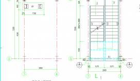 某地某钢楼梯节点构造详图CAD图纸